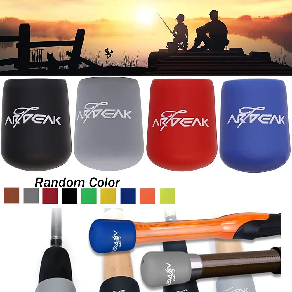 Color: Red - Rod Protective Case Fishing Rod Handle Cover Rod Bottom Protector Fishing Rod Handle Protective Case Fishing Rod Fixed Ring