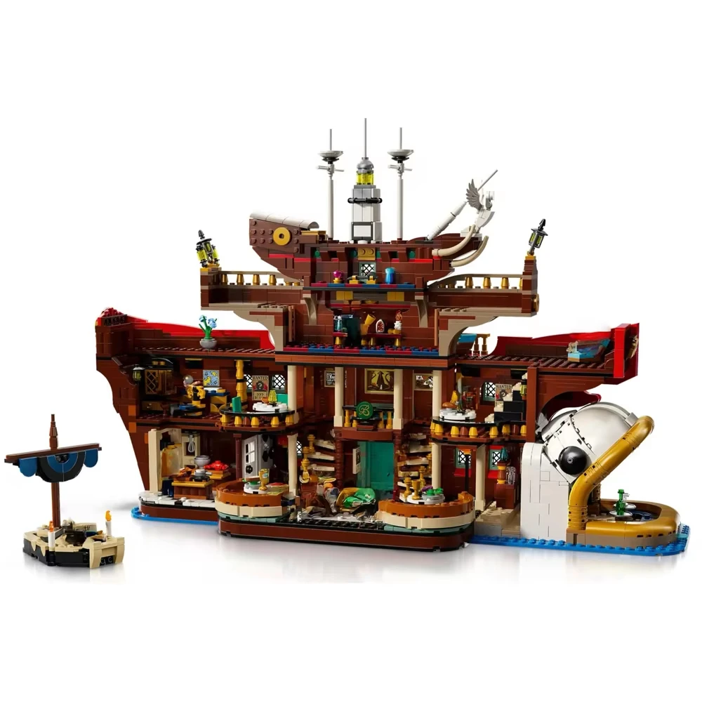 New floating restaurant model building blocks craft ship restaurant difficult toys for children and adults holiday Christmas bir