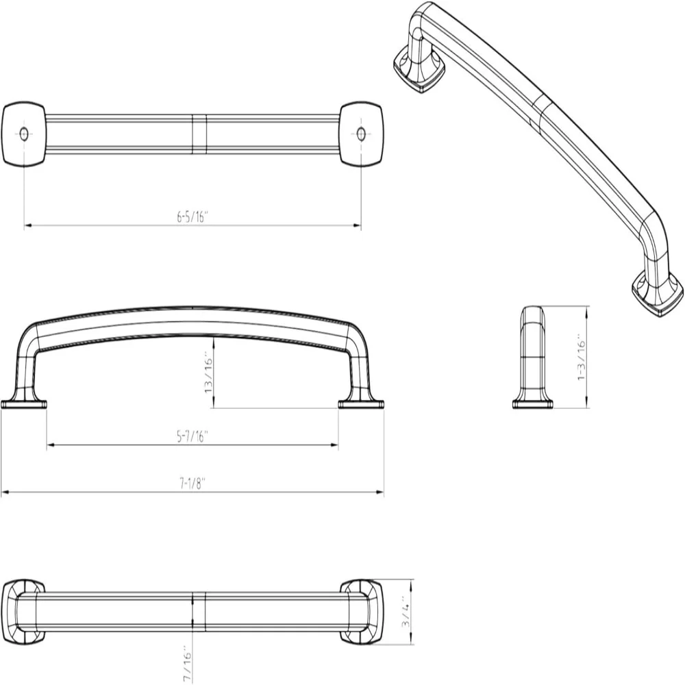 Belcastel 1 Pull, MO6373-160SBZ, Satin Bronze