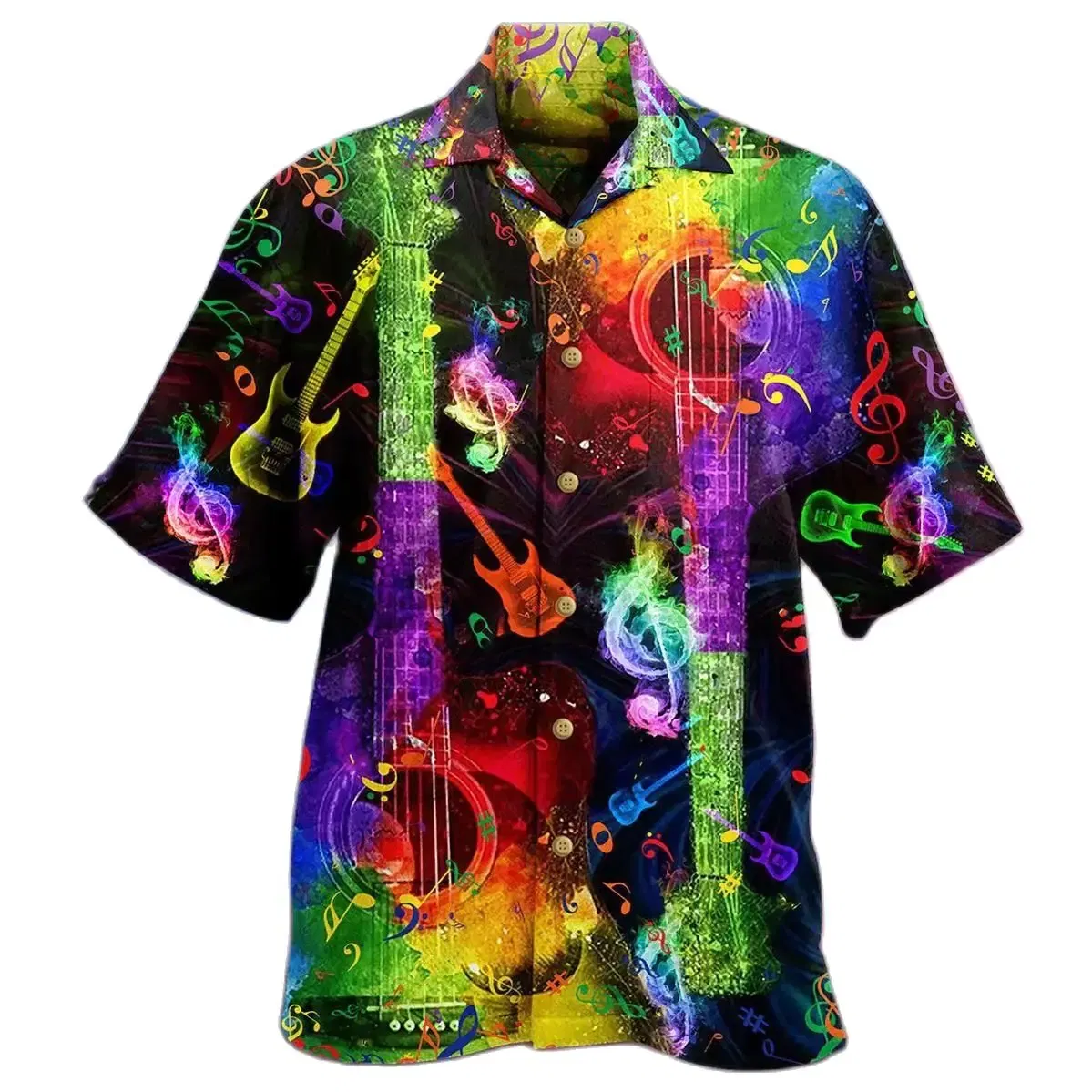 Color: army green, Size: L - 2023 Men's Hawaiian Shirts Party Beer Harajuku Oversized Shirt Fashion Printed Short-sleeved Beach Top Tee Men's Clothing Camisa