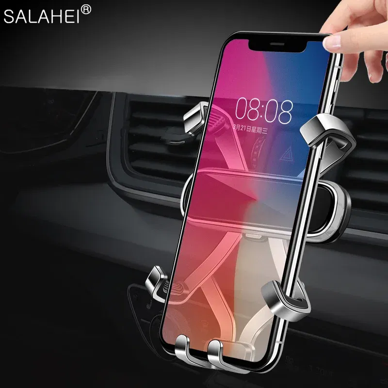 Color Name: Blue - Gravity Car Mobile Phone Holder GPS Support For Mercedes Benz C Class 2019 W205 C180 C250 C300 GLC X253 2019 2020 For Iphone