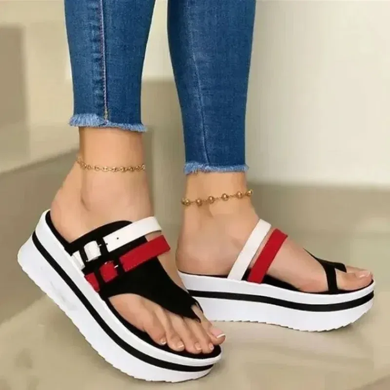 Color: Beige, Shoe Size: 35 - 2024 summer new pointed sponge cake and pointed sandals women's round toe women slippers  sandal  luxury sandals