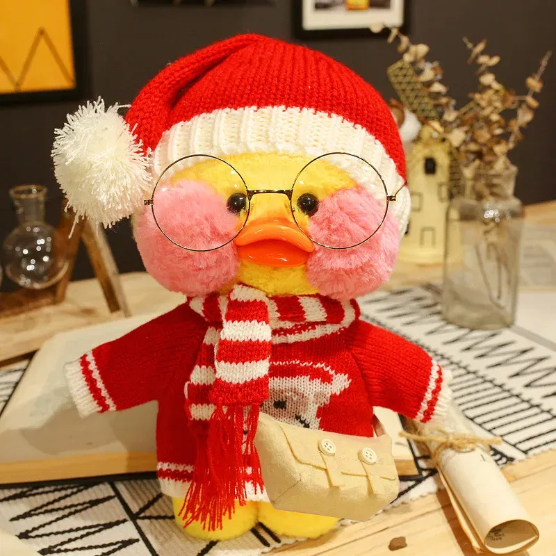 Color: Blue, Height: 11cm-30cm - 30cm Cute LaLafanfan Cafe Duck Plush Toy Kawaii LaLafanfan Duck Doll Soft Stuffed Animal Plush Pillow Birthday Gifts for Kids