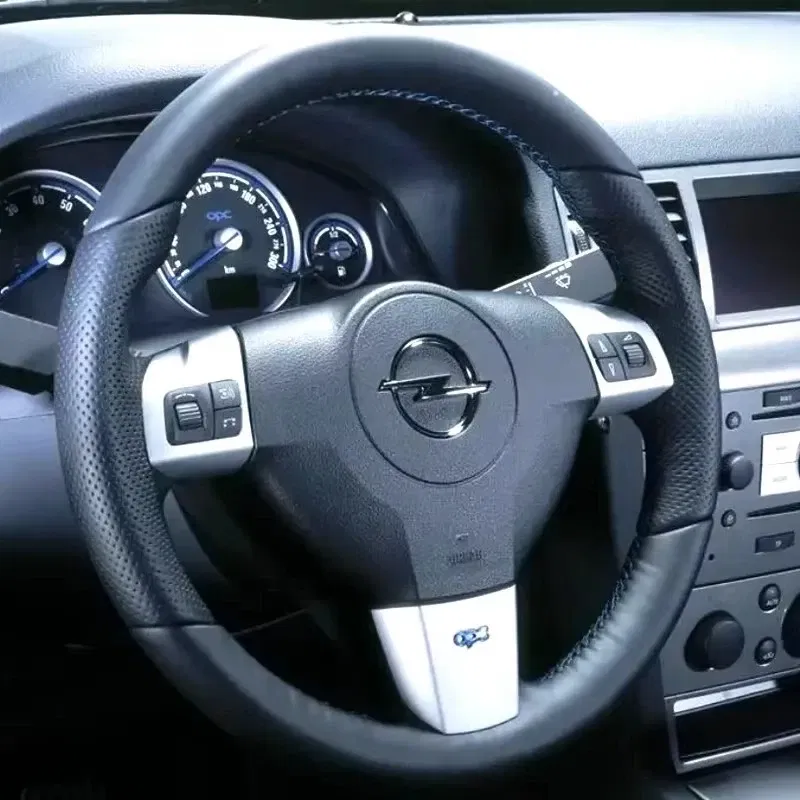 Color Name: MULTI - Hand Stitched Microfiber Leather Car Steering Wheel Cover For Opel Astra Borant 2006 2007 2008 Original Steering Wheel Braid
