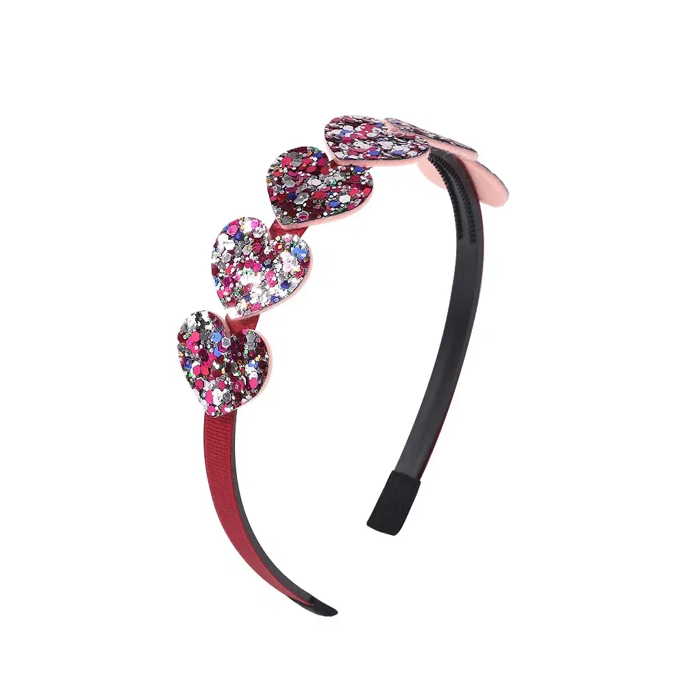 Color: MULTI - 1pcs Fashion Glitter Kids Hair Band Lovely Bow Stars for Headband Girls Cute Colors Hair Tiaras Hairbands Hair Accessories Gifts