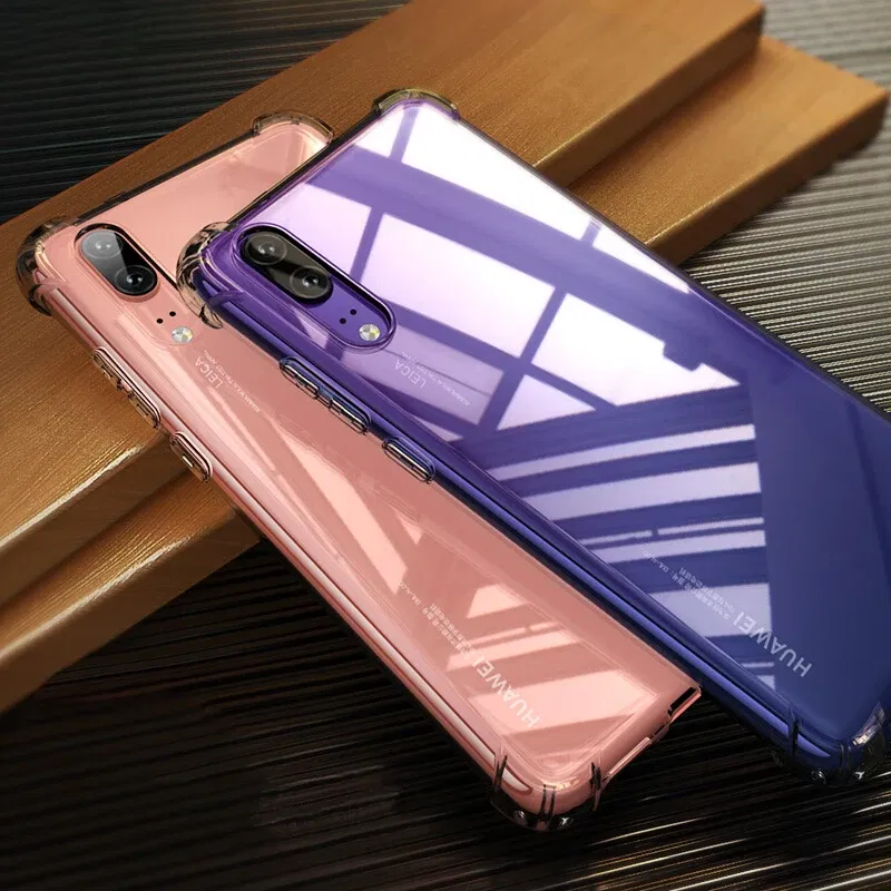 Color: Beige, Material: aluminum - Soft TPU Silicone Shockproof Phone Case For Huawei Honor 8X MAX 9X X10 Play 3 3E 4T Pro Transparent AirBag Anti Knock Back Cover