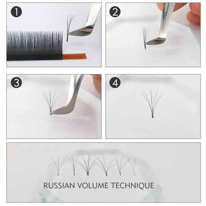 Curl: D, Thickness: 0.05mm, Length: 7mm - Genie 20pcs/lot All Sizes Mink individual lash Extensions hybrid set volume eyelash extensions mega volume individual eyelashes
