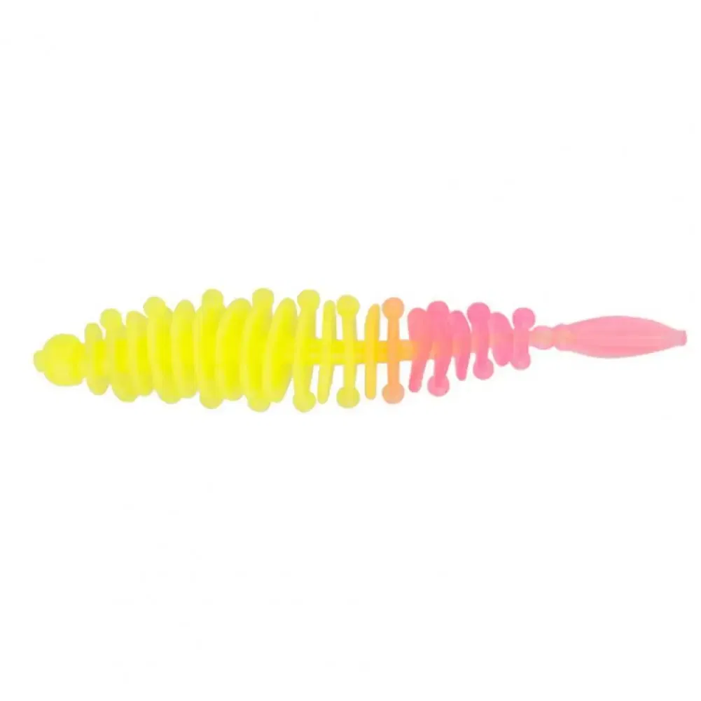 Color: black - 5Pcs 5.5cm Pin Tail Soft Fake Maggots Artificial Baits Faux Worms Bionic Lures  Fake Maggots