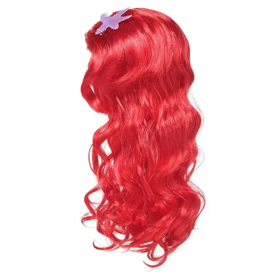 Color: Rose Red, Kid Size: 9 - Disney Little Mermaid Ariel Costumes for Girls Princess Dress Cosplay Halloween Carnival Kids Birthday Party Dress Up Clothing