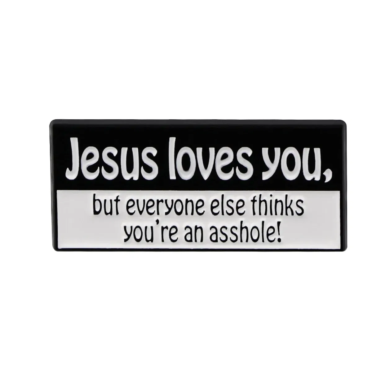 Metal color: SILVER PLATED - Funny Quotes Enamel Pin loves you Brooch Pines Lapel Pins Badge on Backpack Clothing Accessories Fashion Jewelry Friends Gifts