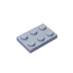 Color: Orange - Educational Assemblage GOBRICKS Plate 2 x 3 compatible  with lego 3021 pieces of children's toys building block Particles Plate