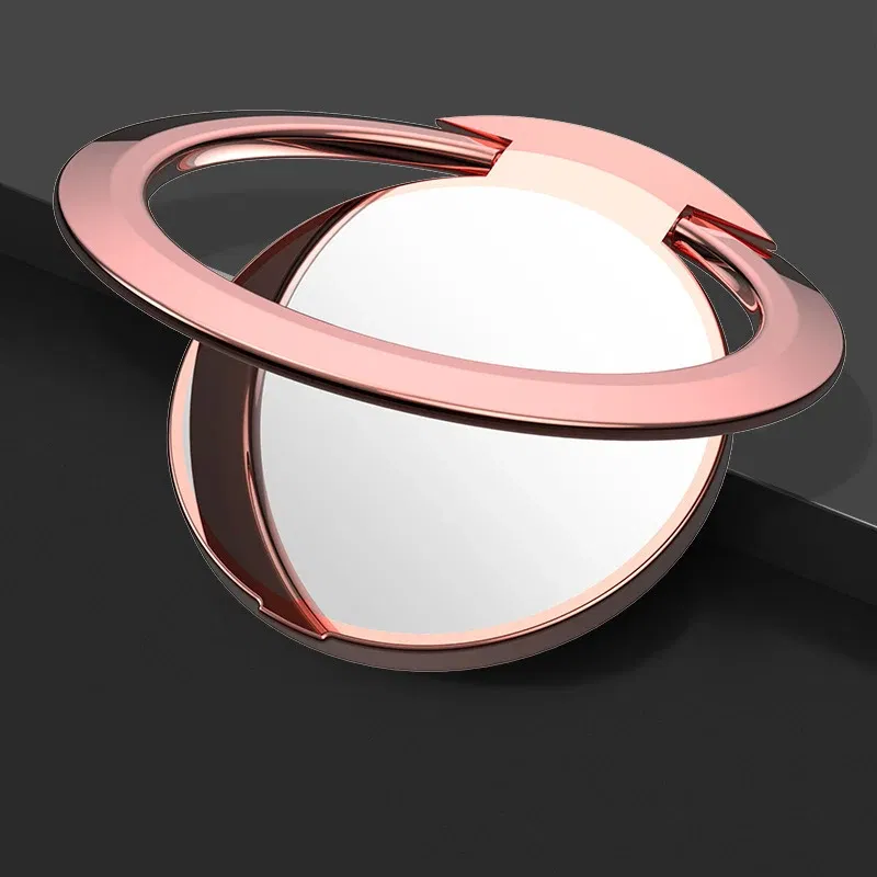 Color: Pink - Phone Ring Holder Universal Luxury Metal 360 Degree Rotation Magnetic Finger Ring Phone Holder For IPhone Samsung Xiaomi HUAWEI