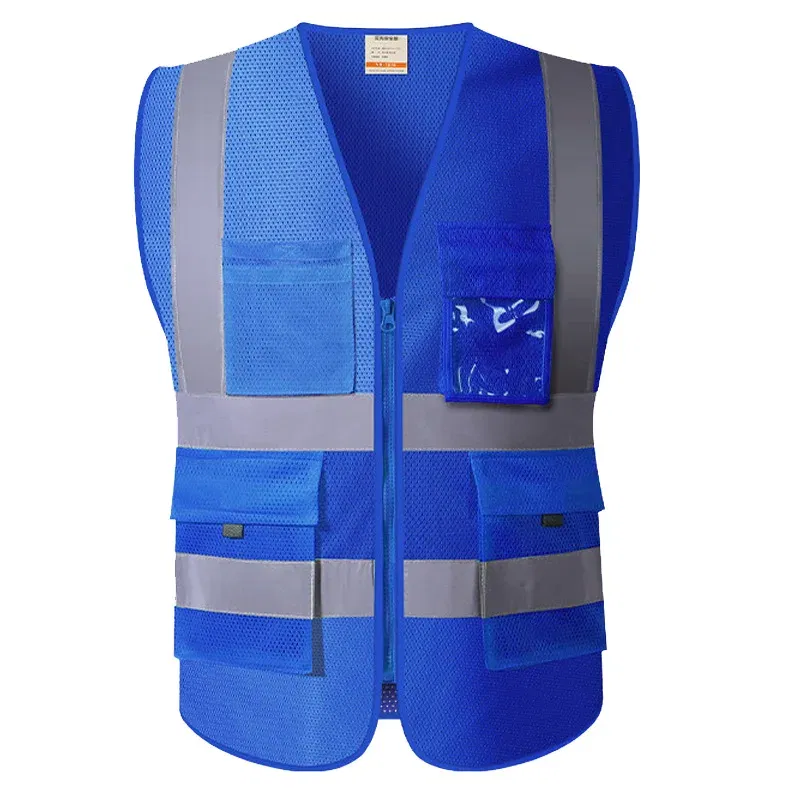 Color: Orange, Size: XXL - SFVEST MENS WOMEN HI VIS VIZ EXECUTIVE VEST WAISTCOAT TWO INCHES WIDTH REFLECTIVE SAFETY LARGE POCKETS  FREE DELIVERY
