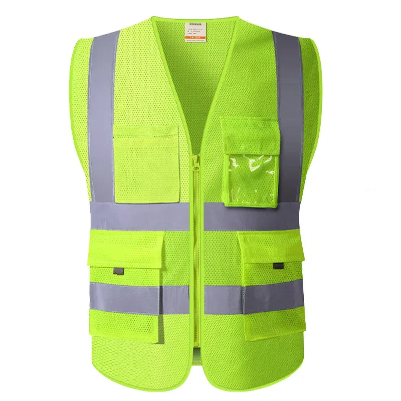 Color: Orange, Size: XXL - SFVEST MENS WOMEN HI VIS VIZ EXECUTIVE VEST WAISTCOAT TWO INCHES WIDTH REFLECTIVE SAFETY LARGE POCKETS  FREE DELIVERY