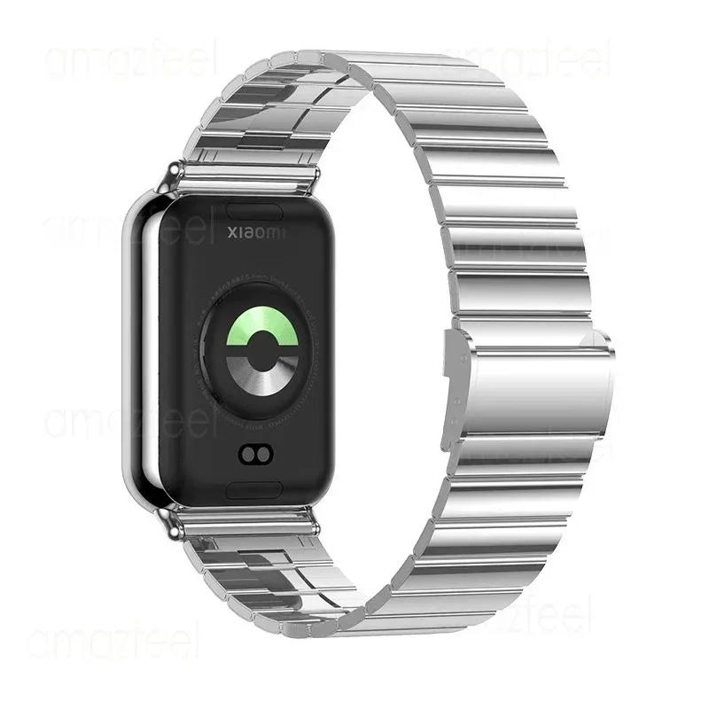 Color: green, Size: XS - Bracelet For Xiaomi Mi Band 8 Pro Strap Xiaomi Mi Band 8 Pro Stainless Steel Bracelet Xiaomi MiBand 8 Pro Belt Watch Strap