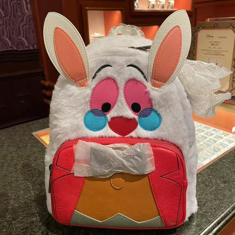 Color: Gold - Disney Tinker Bell Women Double Strap Shoulder Bag Purse Cute Disney Princess Belle PU Leather Mickey Ariel Backpack