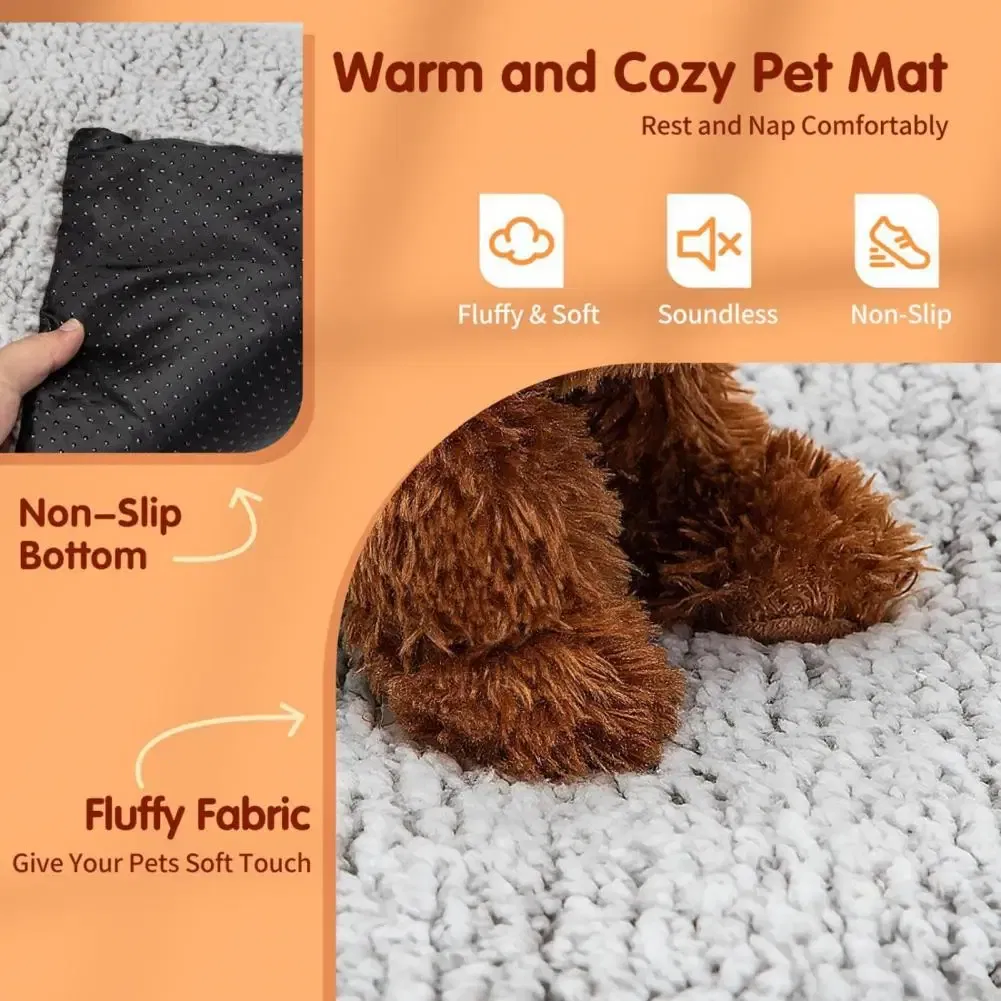 Color: Red - Dog Mats Self-heating Soft Self-warming Cat Dog Pad Sleeping Thermal Cushion For Small Medium Cats Dogs Comfortable Pet Products