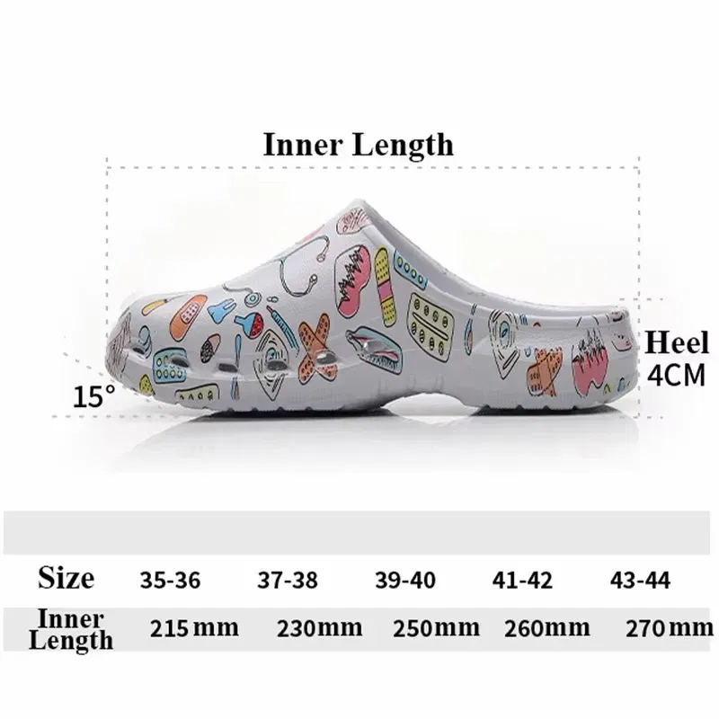 Color: Burgandy, Shoe Size: 41-42 - Non-slip Nurse Clogs Hospital Doctor Surgical Slippers Women EVA Medical Shoes Dental Nursing Clogs SPA Beauty Salon Shoes Y07