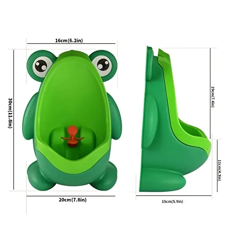 Color: green - Cute Frog Potty Training Urinal Boy With Fun Aiming Target, Toilet Urinal Trainer, Children Stand Vertical Pee Infant Toddler