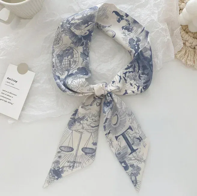 Color: MULTI, Size: XXS - Fashion Skinny Scarf Women Luxury letter Printing Tie Bag Handle Ribbon Hair Band Women's Headscarf New Lady Design Silk Scarves