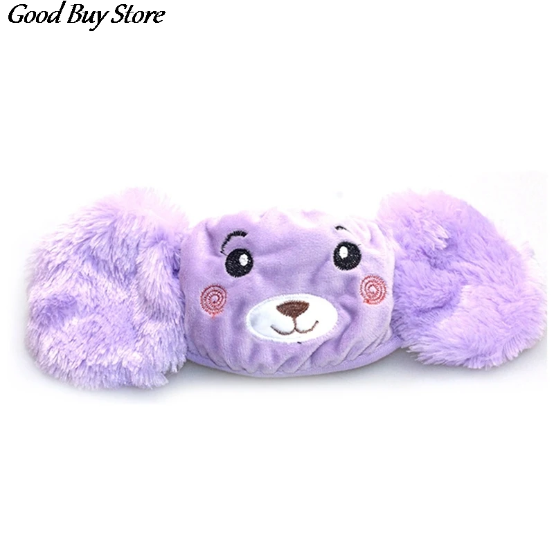 Color: black - Cartoon Bear Earmuffs Children Autumn Winter Fur Earmuff Mouth Cover Kids Comfortable Ear Muff Ear Warmer Skiing Warm Earlap