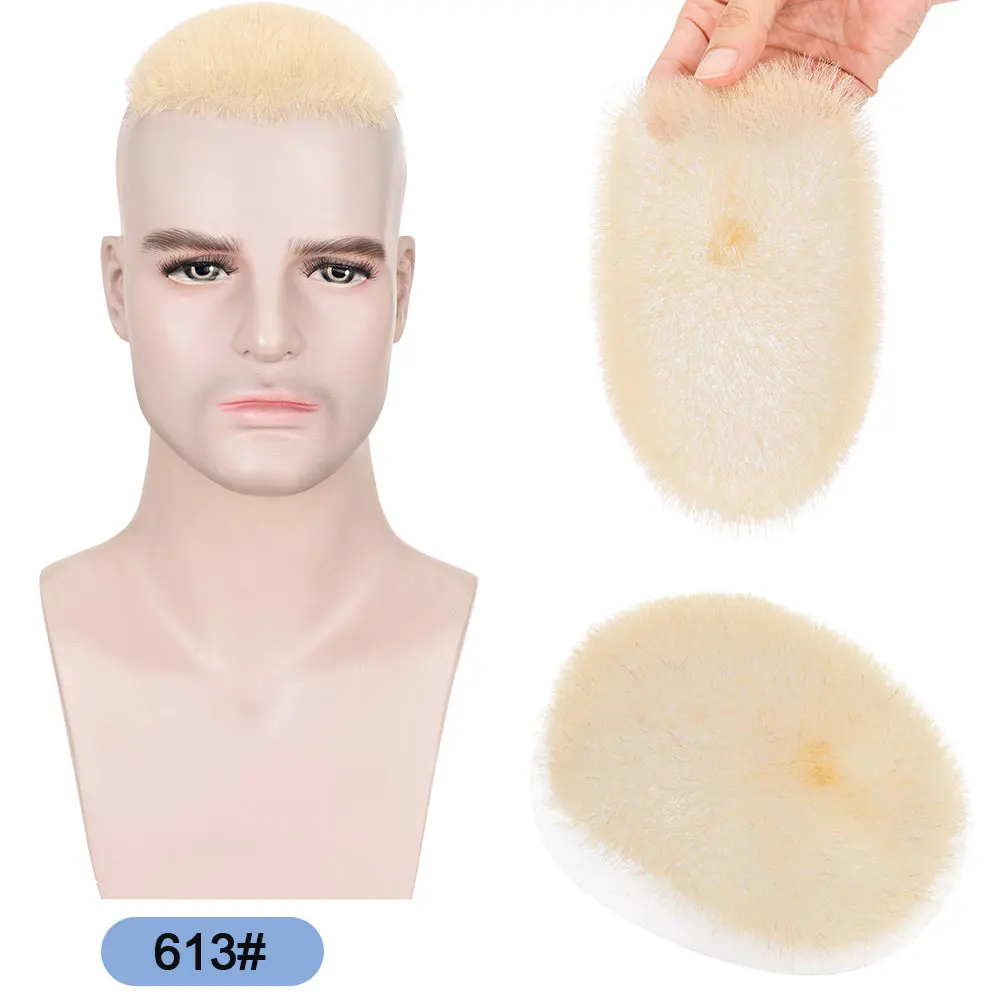 Toupee Color: 210#, Toupee Density: 100%, Ships From: CHINA, Toupee Design: free - Rich Choices Short Hair Toupee for Men with 100% human hair 5x7 inch Hairpiece for Men Ultra Thin Skin Hair System Mens Toupee