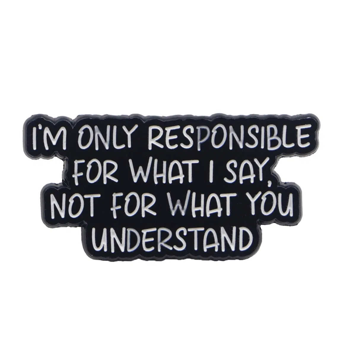 Metal color: Gold-color - I'M NOT WEIRD Enamel Pin Funny Quotes Brooch Pines Lapel Pins Quotation Badge Clothing Accessories Fashion Jewelry Unique Gift