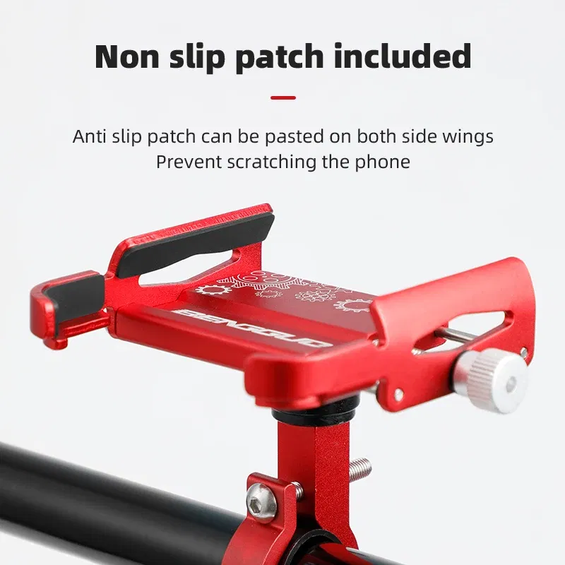 Color: Orange - Untoom Motorcycle Scooter Phone Mount Stand Bicycle Holder Aluminum Alloy Adjustable Bike Phone Bracket Cycling Accessories