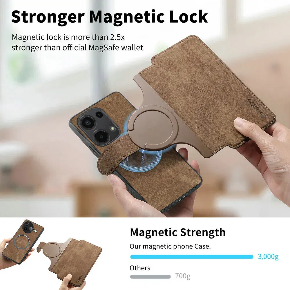 Color: black, Material: PU - For Poco F8 Ultra F7 X7 X6 M6 M7 Pro 5G Luxury Case RFID Leather 2IN1 Detachable Book Funda Xiaomi Poco F6 X5 X 6 F 8 Flip Cover