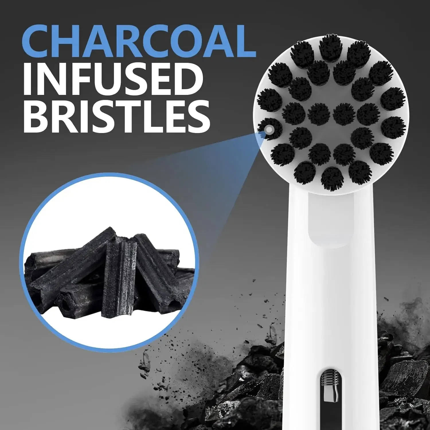 Color: MULTI - Bamboo Charcoal Bristles Replacement Brush Heads For Oral B Electric Toothbrush Efficient Tooth Cleaning SB-17A Black Brush Head
