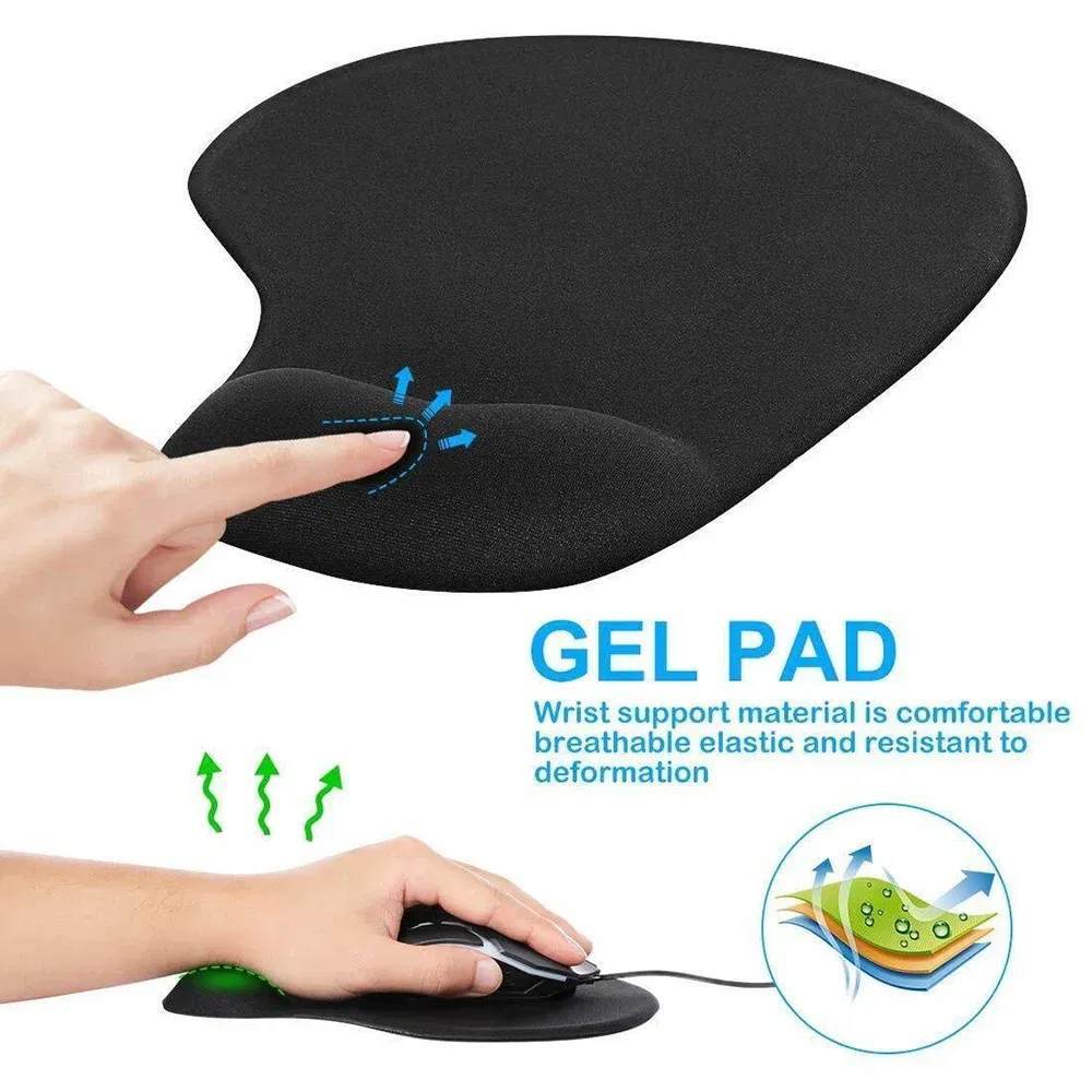 Color: Red - Mouse Pad Desk Mat for PC Laptop Ergonomic Non-Slip Mousepads Wrist Pad Rose Gold Series Office Accessories Mouse Mats