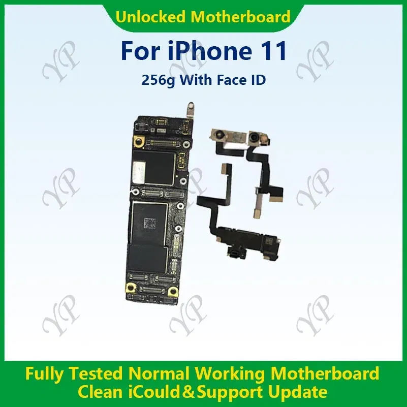 Color: Silver, Ships From: CHINA - Top Fully Tested Authentic Motherboard For iPhone 11 Pro Max 64g/256g Unlocked Mainboard With Face ID Cleaned iCloud Fast