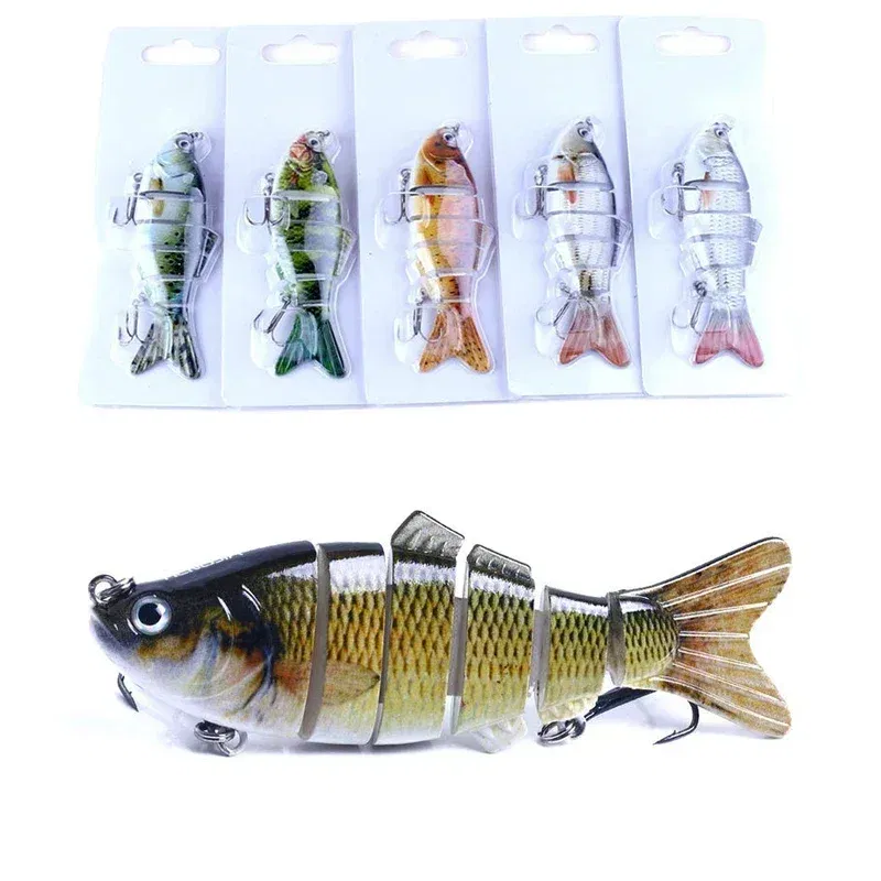 Color: Red, Size: 150mm - 6 Segment Multi Jointed Fishing Lure Sinking 10cm/17.5g Swimbait Artificial Wobblers Crankbait Hard Bait Pesca Tackle 5/3/1Pcs