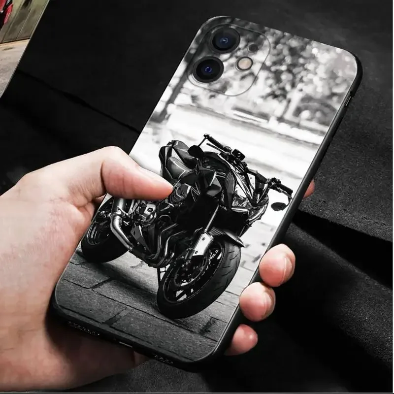 Color: Dark Grey, Material: POLYESTER - Moto Cross Motorcycle Sports Phone Case For iPhone 16 15 14 13 12 11 Pro Max XS X XR Plus Mini Luxury Black Soft Cover Funda