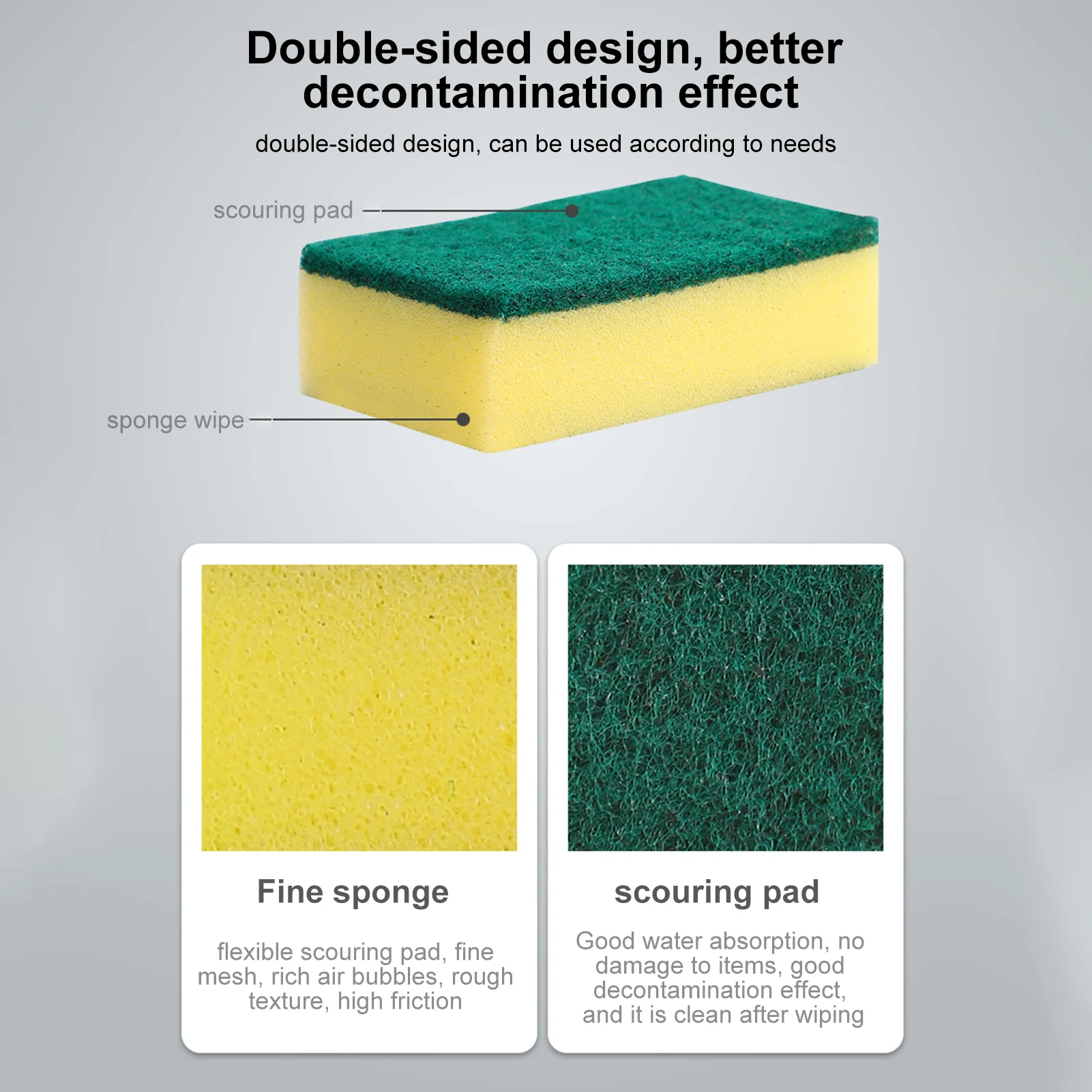 Color: Red, Ships From: CHINA - Dishwashing Sponge Kitchen Nano Emery Magic Clean Rub Pot Rust Focal Stains Sponge Sponge Removing Kit Cleaning Brush Sponges