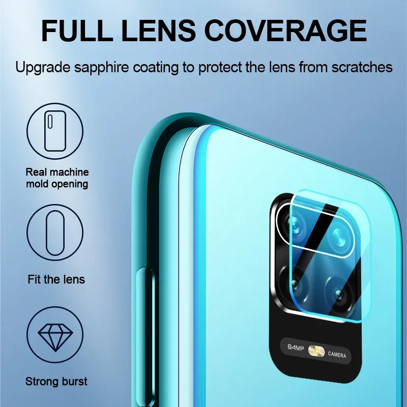 Color: black, Bundle: Bundle1 - camera lens protective glass for xiaomi mi 10t poco x3 nfc m3 pro redmi note 10 9 pro 10s 9s 9a 9c 9d full screen protector film