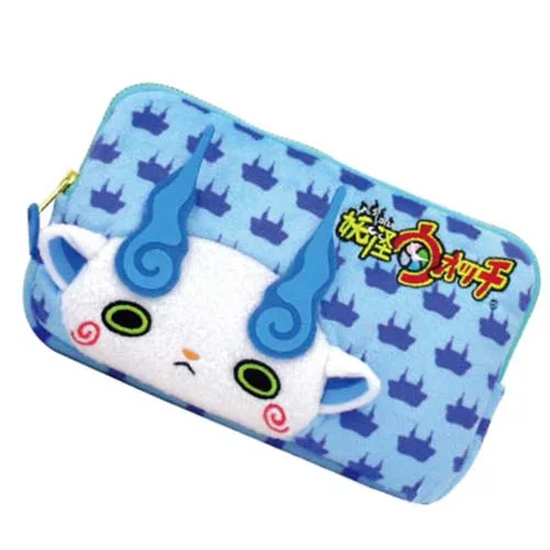 Color: black - New Cute Yo-Kai Watch Jibanyan Komasan Girls Kids Woman Plush Make up Cosmetic Bags Cases Storage Pencil Bags For Children