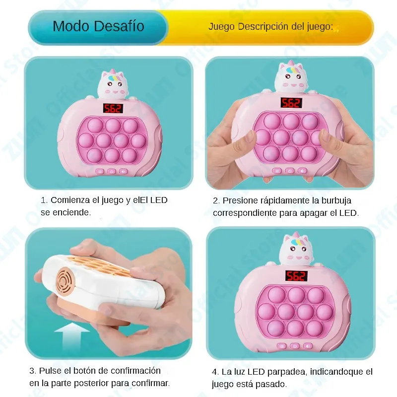 Color: Mixed - 999 Level Electronic Pop Quick Push Bubbles Game Machine Kids Cartoon Fun Squeezing Toys Anti Stress Sensory Bubble Toy Gifts