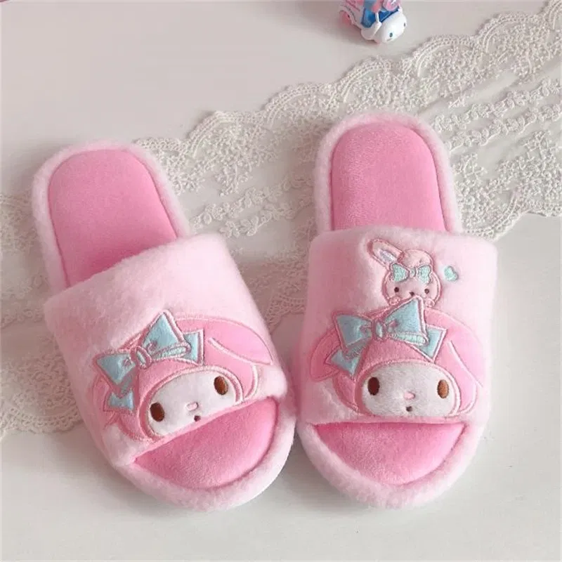 Color: ROYAL BLUE, Shoe Size: 39 - Kawaii Peep Toe Slippers Girl Cute Indoor Shoes Open Toes Home Slippers Casual Lolita Flat Non-slip Purple Pink Japanese Style