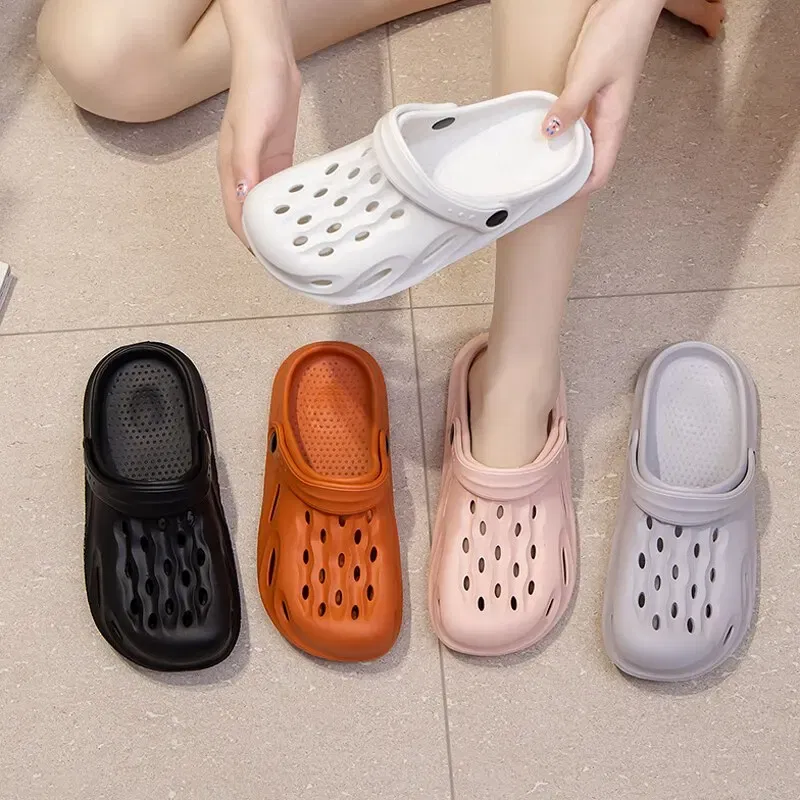 Shoe Size: 40, Color: Pink - Clogs Women Sandals Summer Casual EVA Lightweight Outdoor Women's Shoes Anti Slip Thick Sole Beach Slides Couple Garden Shoes