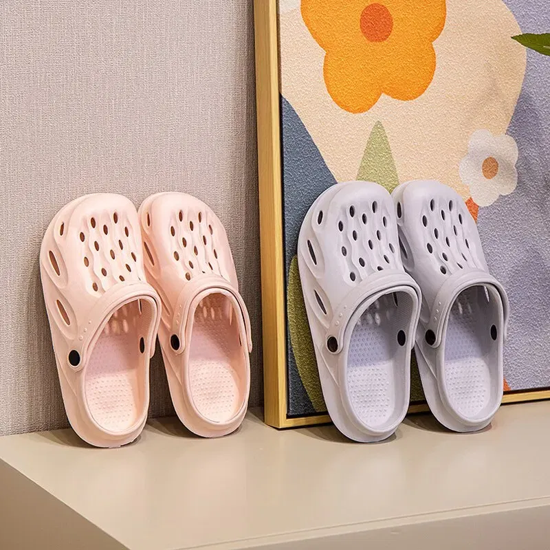 Shoe Size: 40, Color: Pink - Clogs Women Sandals Summer Casual EVA Lightweight Outdoor Women's Shoes Anti Slip Thick Sole Beach Slides Couple Garden Shoes