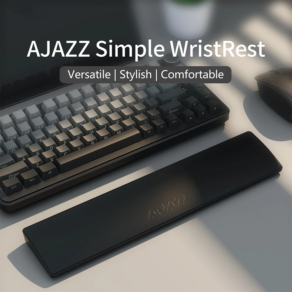 Color: Beige - 81 Keys Anti-Slip Rubber Stable Base Ergonometric Wrist Support for Long Hours of Work Studying Gaming
