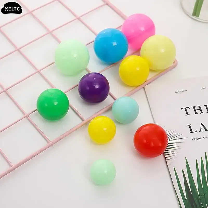 Color: Olive - 50pc Mini 28/32MM Clear Transparency Plastic Capsule Toy Surprise Ball Tiny Container Making Things Model Gashapon toy Random