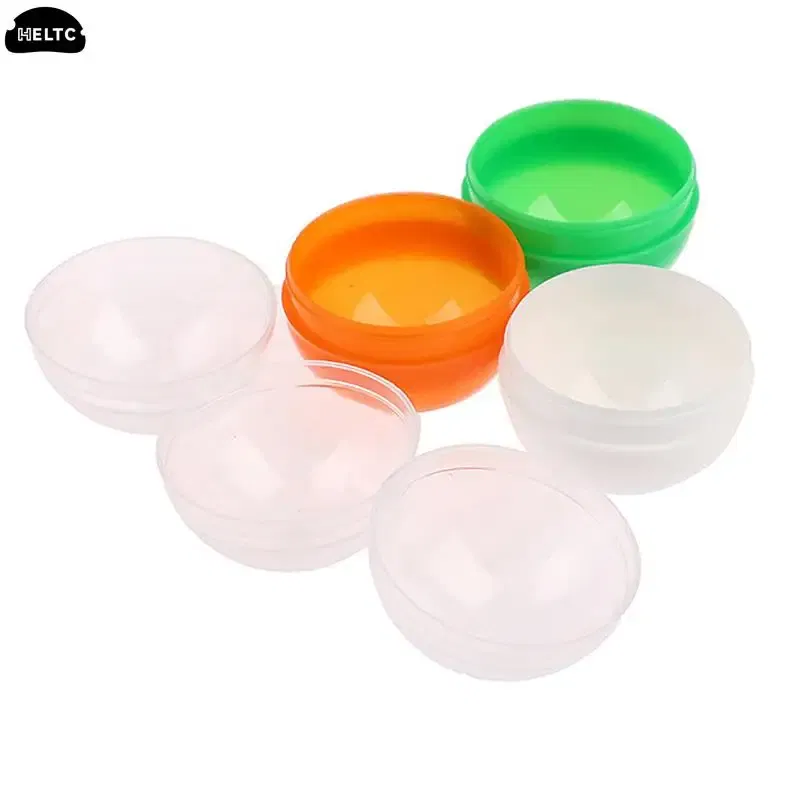 Color: Olive - 50pc Mini 28/32MM Clear Transparency Plastic Capsule Toy Surprise Ball Tiny Container Making Things Model Gashapon toy Random