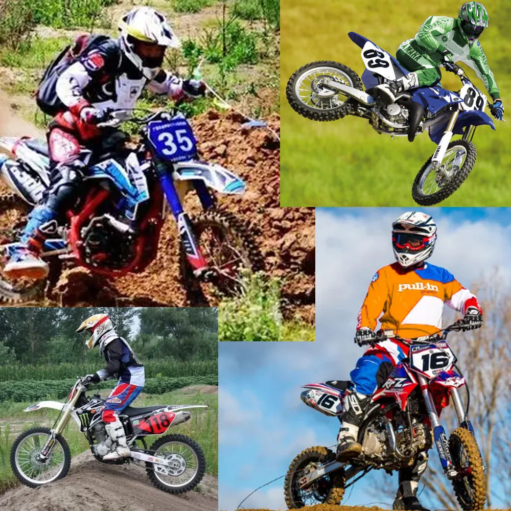Color: army green - Number Stickers Graphics Decals Emblems Fit For CRF 50 70 110 125 250cc Kayo BSE Dirt Pit Bike Plastic Cover Number Plate Of