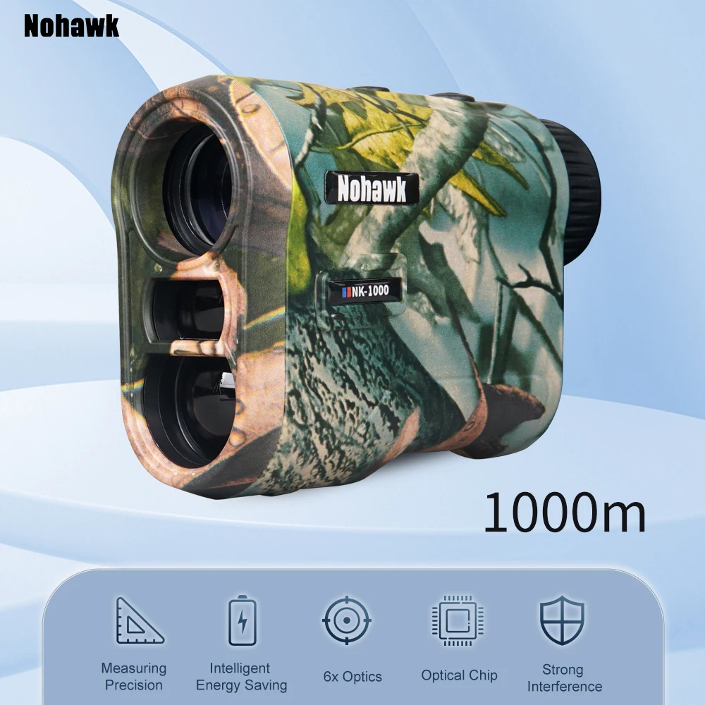 Color: GRAY - NOHAWK Golf Laser Rangefinder USB Rechargeable with Slope Compensation For Golfer Range Finder Hunting Monocular