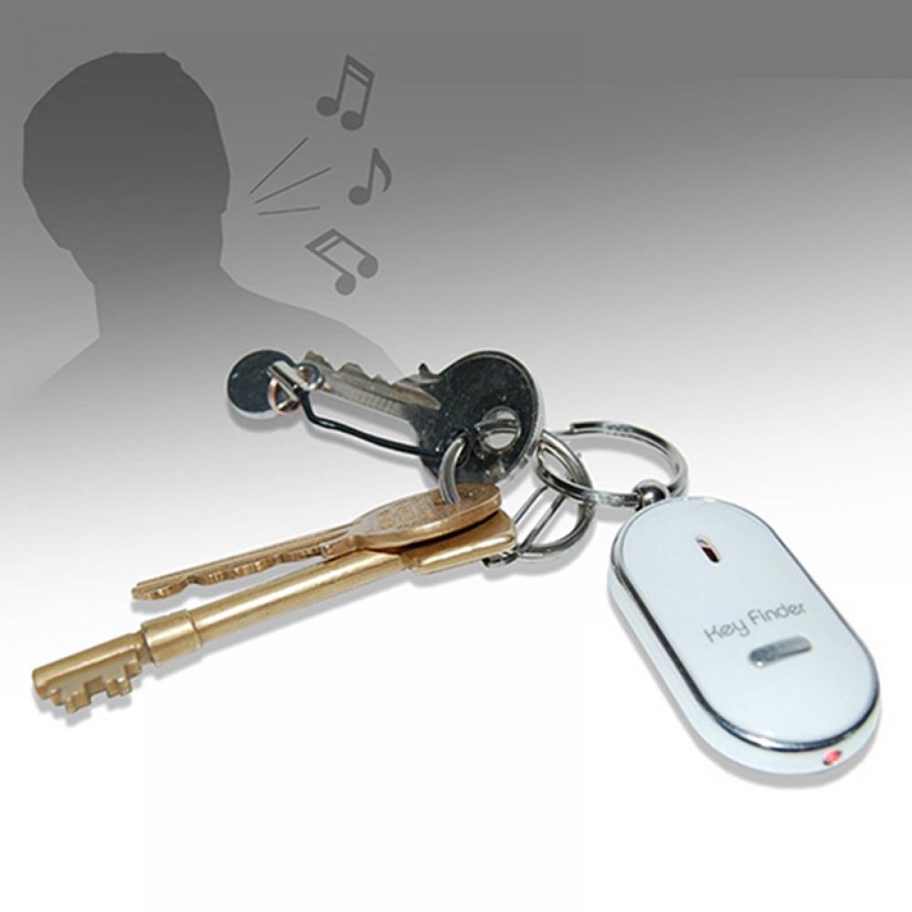 Color: Red - Funny Key Chains Women Men Whistle Key Finder Flashing Beeping Remote Lost Keyfinder Locator Keyring