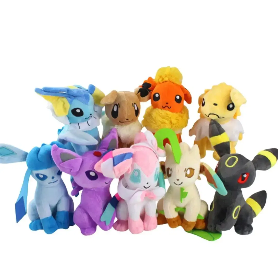 Color: HotPink - Pokemon Stuffed Plush Doll Toy 20CM Pikachu Eevee Glaceon Leafeon Umbreon Espeon Jolteon Vaporeon Flareon Pet Elves Gift