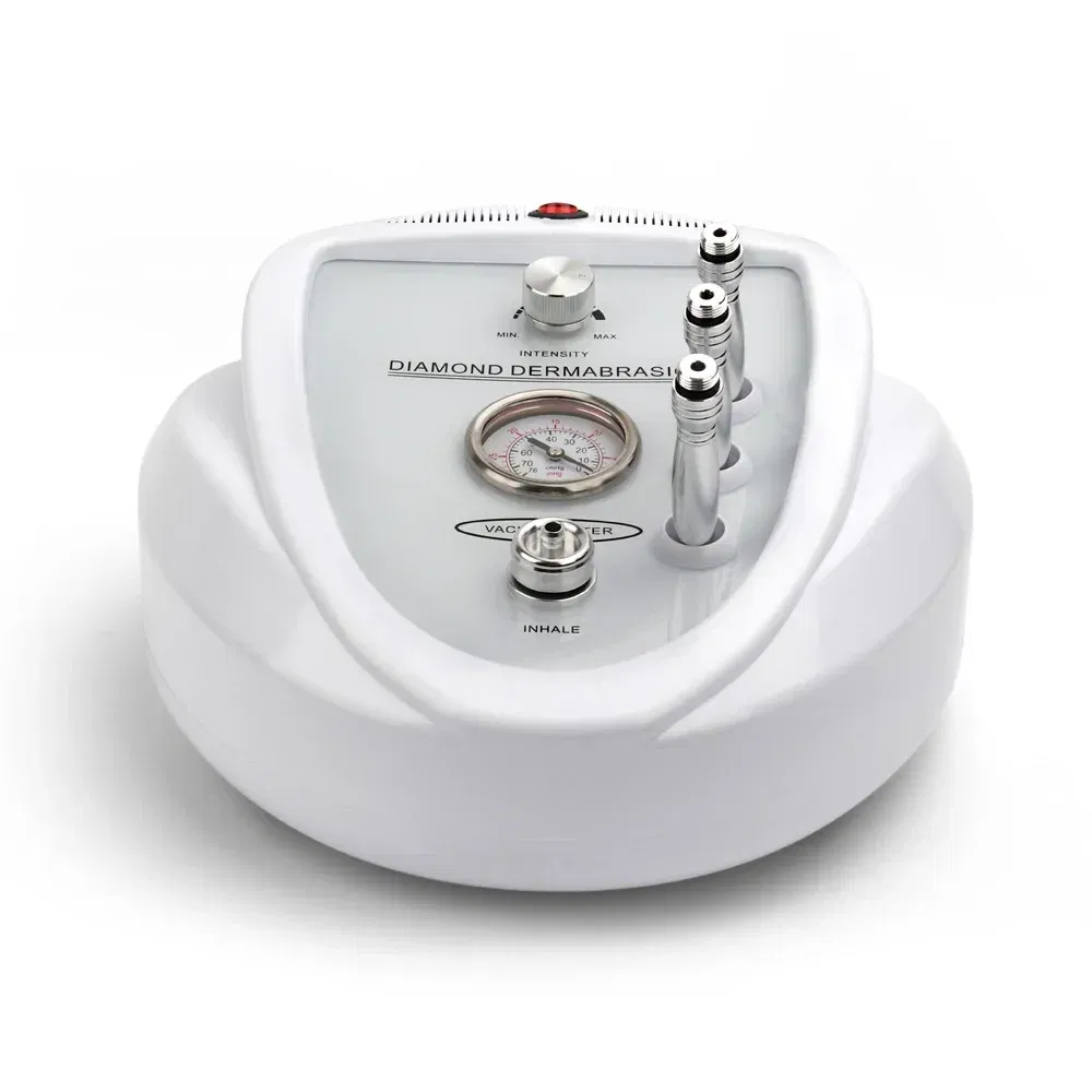 Color: White, Power Source: UK - 3 in 1 Diamond Microdermabrasion Machine High Suction Power Professional Dermabrasion Home Use Facial Peeling Skin Care Machine