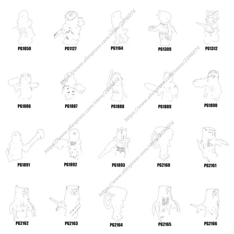 Color: Green - Cartoon movie TV Anime models Action Figures Series-142 PG1050 PG1127 PG1164 PG1309 PG1312 PG1886 PG1887 PG1888 PG1889 PG1890